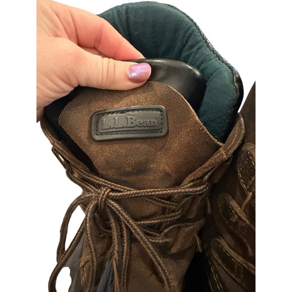 Women's Size 5 - Vintage L.L Bean Brown Leather Insulated Boot - Made In Canada - Picture 2 of 11